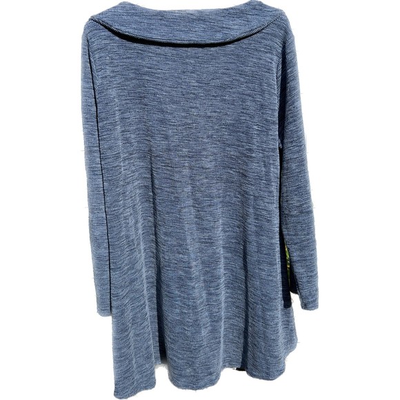 Cellabie Blue Ribbed Hi-Low tunic, 2X/3X - Picture 2 of 6
